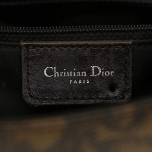 CHRISTIAN DIOR Trotter Canvas Hand Bag Brown  am3391