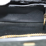 CHRISTIAN DIOR Trotter Canvas Chain Shoulder Bag Black  am3863