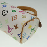 LOUIS VUITTON Monogram Multicolor Mini Speedy Hand Bag White M92645 Auth am3975