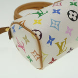 LOUIS VUITTON Monogram Multicolor Mini Speedy Hand Bag White M92645 Auth am3975