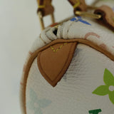 LOUIS VUITTON Monogram Multicolor Mini Speedy Hand Bag White M92645 Auth am3975
