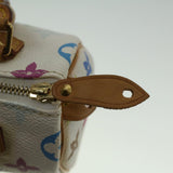 LOUIS VUITTON Monogram Multicolor Mini Speedy Hand Bag White M92645 Auth am3975