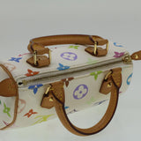 LOUIS VUITTON Monogram Multicolor Mini Speedy Hand Bag White M92645 Auth am3975