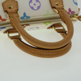 LOUIS VUITTON Monogram Multicolor Mini Speedy Hand Bag White M92645 Auth am3975