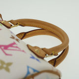 LOUIS VUITTON Monogram Multicolor Mini Speedy Hand Bag White M92645 Auth am3975