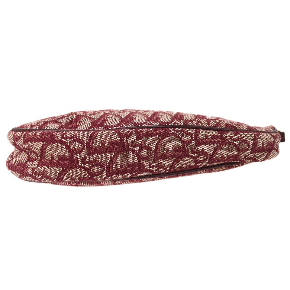 Christian Dior 2002 Trotter Saddle Hand Bag Bordeaux ao31586