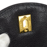 CHANEL vintage Triple CC Backpack Black Caviar