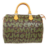 LOUIS VUITTON SPEEDY 30 HAND BAG KHAKI MONOGRAM GRAFFITI M92194 ao34041