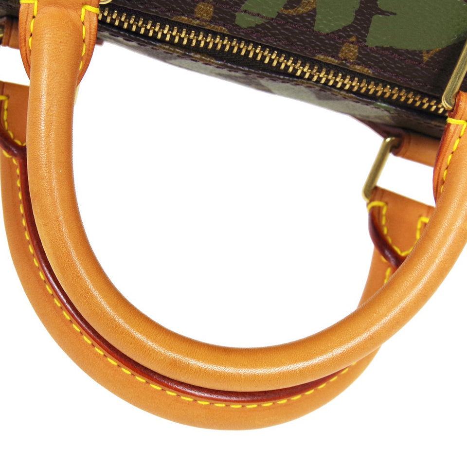 LOUIS VUITTON SPEEDY 30 HAND BAG KHAKI MONOGRAM GRAFFITI M92194 ao34041