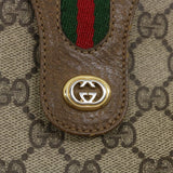 GUCCI Web Sherry Line GG Canvas Shoulder Bag Beige Red Green  ar6721