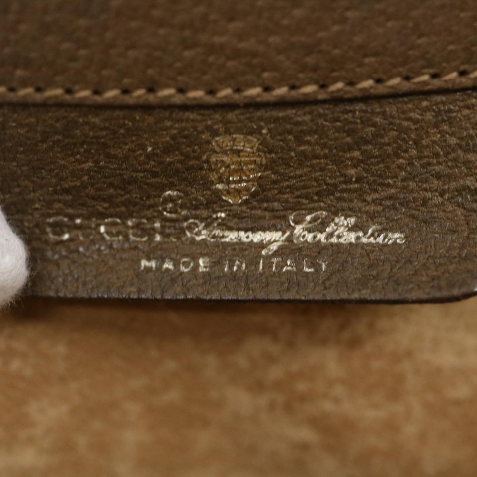 GUCCI Web Sherry Line GG Canvas Shoulder Bag Beige Red Green  ar6721