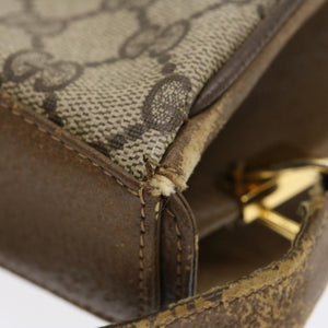 GUCCI Web Sherry Line GG Canvas Shoulder Bag Beige Red Green  ar6721