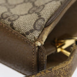 GUCCI Web Sherry Line GG Canvas Shoulder Bag Beige Red Green  ar6721