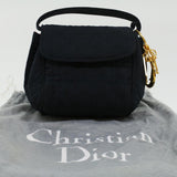 CHRISTIAN DIOR Lady Dior Canage Hand Bag Nylon Black  ar8192