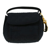 CHRISTIAN DIOR Lady Dior Canage Hand Bag Nylon Black  ar8192