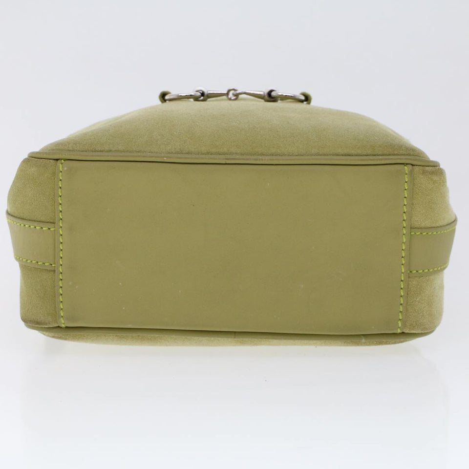 GUCCI Shoulder Bag Suede Green 00734440221  ar9684B