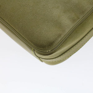 GUCCI Shoulder Bag Suede Green 00734440221  ar9684B