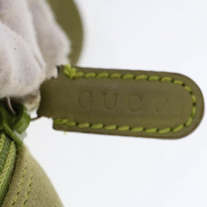 GUCCI Shoulder Bag Suede Green 00734440221  ar9684B