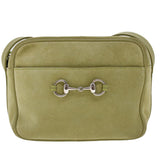 GUCCI Shoulder Bag Suede Green 00734440221  ar9684B