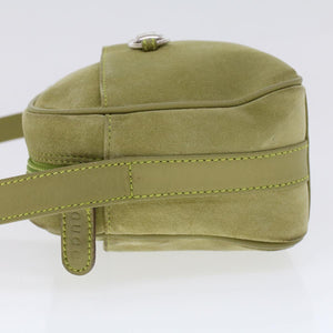 GUCCI Shoulder Bag Suede Green 00734440221  ar9684B