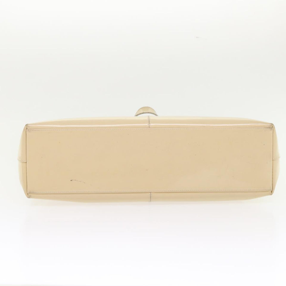 GUCCI Hand Bag Patent leather 2way Beige 002-2113-0476  ar9776