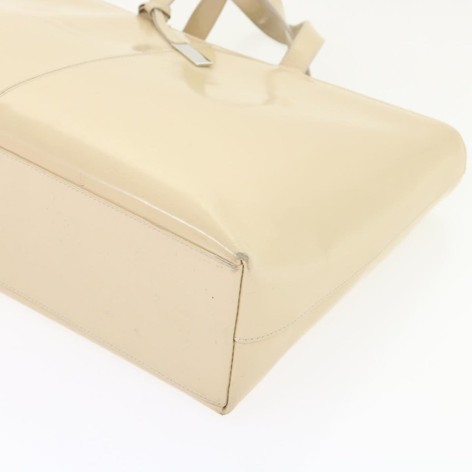 GUCCI Hand Bag Patent leather 2way Beige 002-2113-0476  ar9776