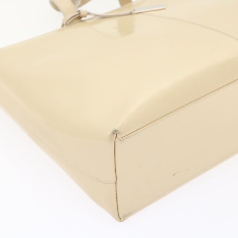 GUCCI Hand Bag Patent leather 2way Beige 002-2113-0476  ar9776