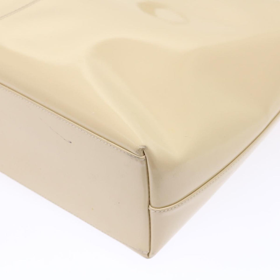 GUCCI Hand Bag Patent leather 2way Beige 002-2113-0476  ar9776