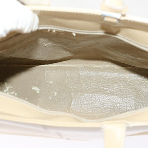 GUCCI Hand Bag Patent leather 2way Beige 002-2113-0476  ar9776