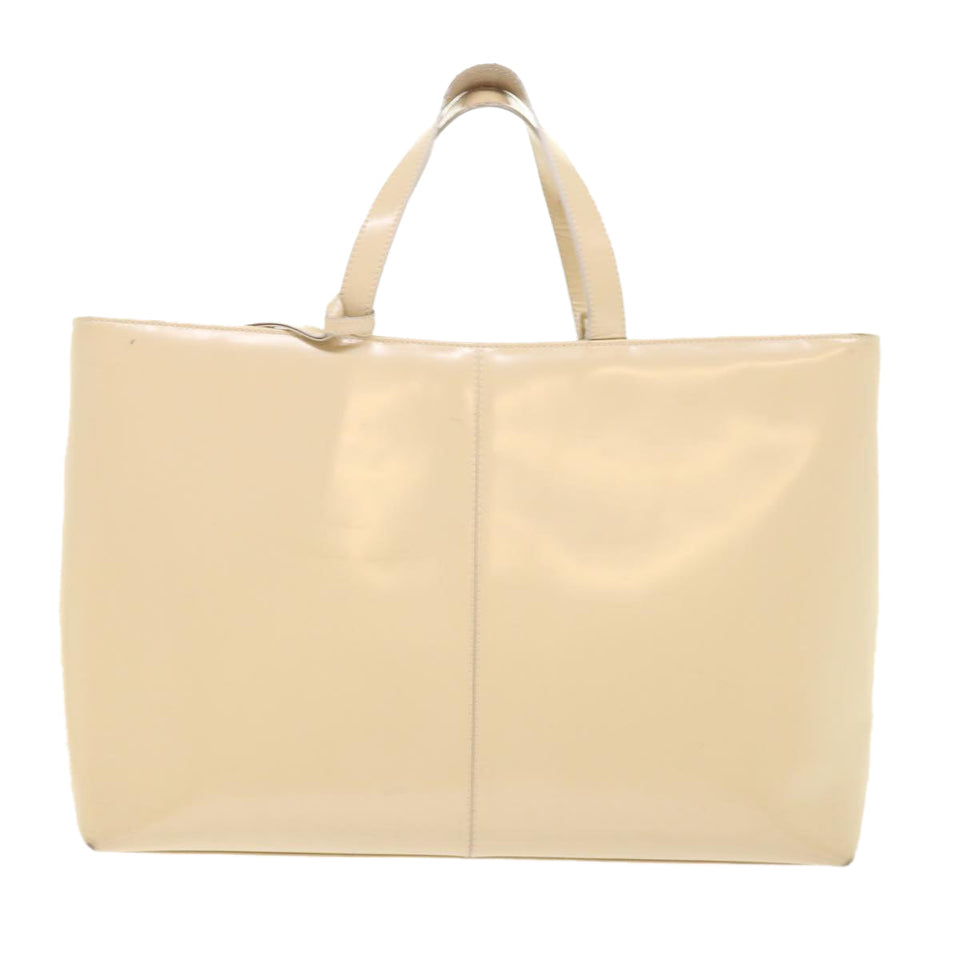 GUCCI Hand Bag Patent leather 2way Beige 002-2113-0476  ar9776
