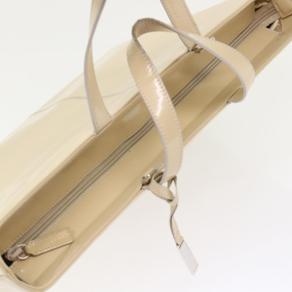 GUCCI Hand Bag Patent leather 2way Beige 002-2113-0476  ar9776