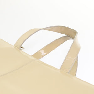GUCCI Hand Bag Patent leather 2way Beige 002-2113-0476  ar9776