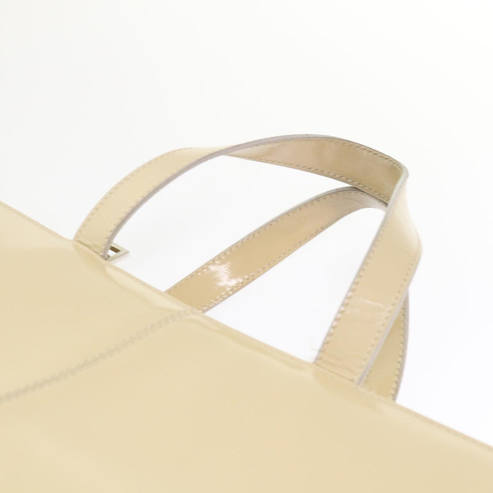 GUCCI Hand Bag Patent leather 2way Beige 002-2113-0476  ar9776