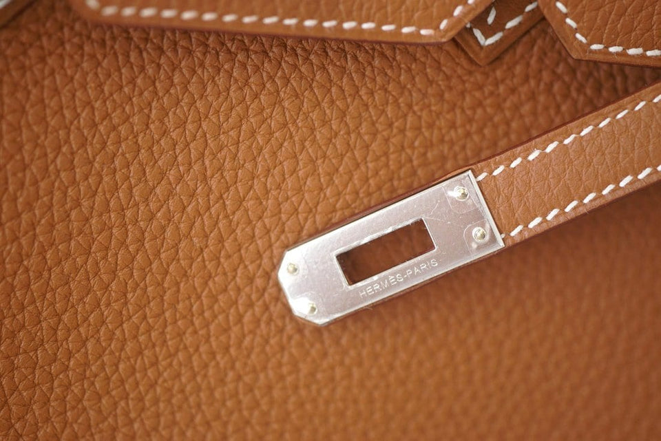 Hermes Birkin Bag 25 Coveted Gold Togo Palladium