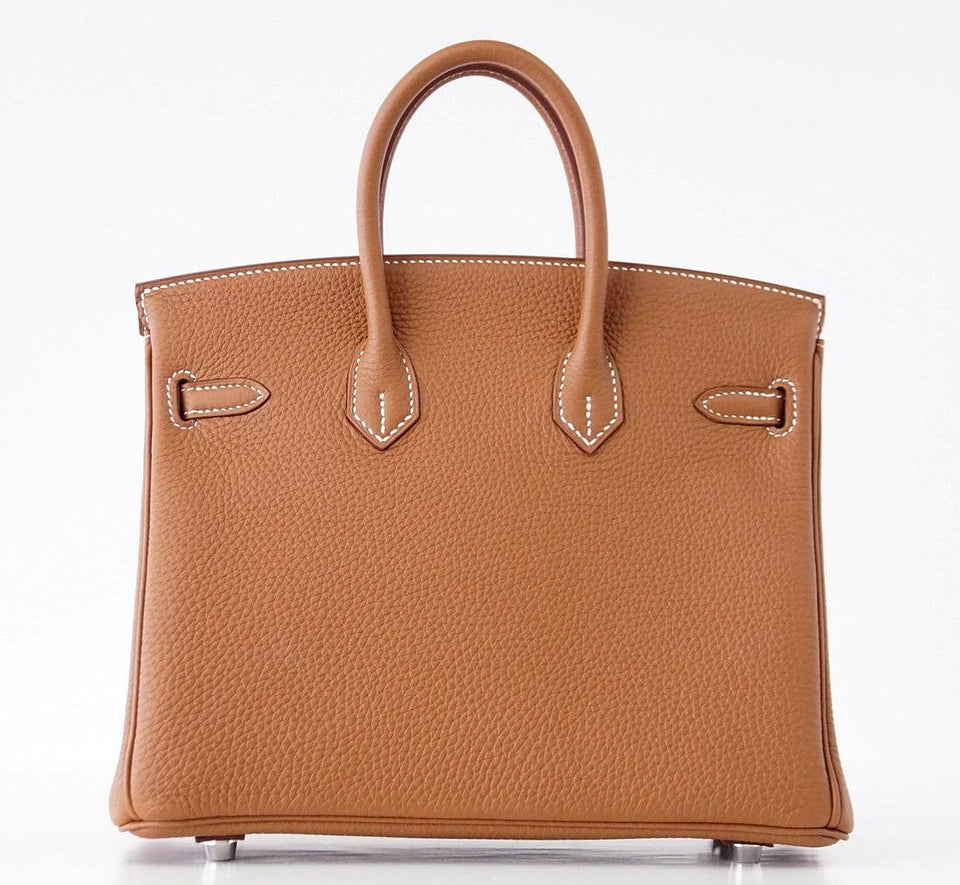 Hermes Birkin Bag 25 Coveted Gold Togo Palladium