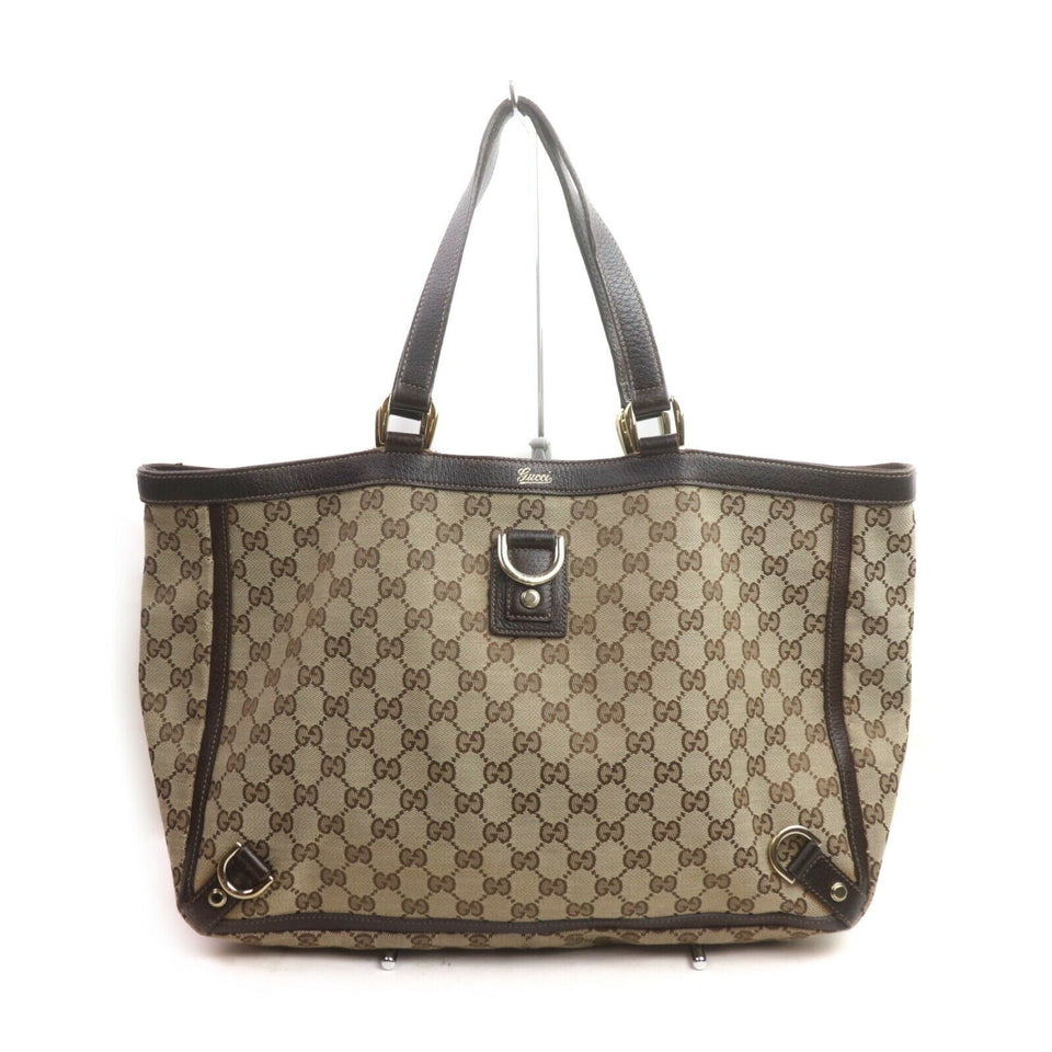 Gucci Abbey Canvas Tote Bag