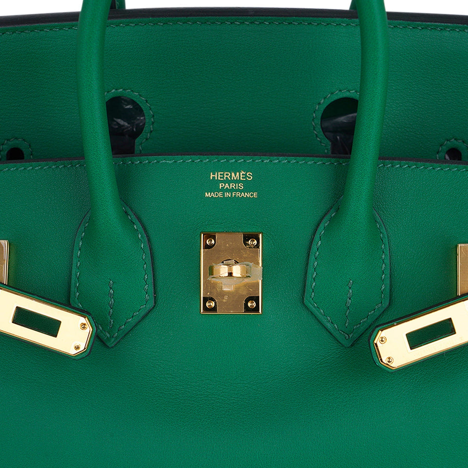 Hermes Birkin 25 Bag in Cactus Swift Leather with Gold Hardware