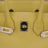 Hermes Birkin 25 Bag Jaune Poussin Togo Leather with Palladium Hardware