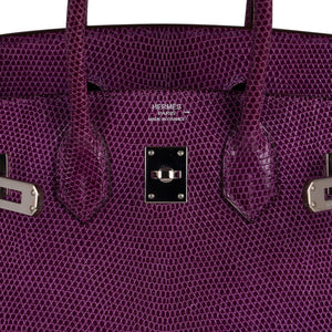 Hermes Birkin 25 Violet Purple Lizard Palladium Hardware