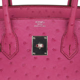 Hermes Birkin 35 Bag Fuchsia Ostrich Palladium Hardware