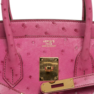 Hermes Birkin 35 Bag Fuchsia Ostrich Gold Hardware