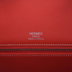 Hermes Limited Edition Birkin 35 Ghillies Bag Sanguine Toile & Swift Leather with Palladium Hardware