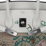 Hermes Limited Edition Birkin 35 Bag Faubourg Tropical Toile & Swift