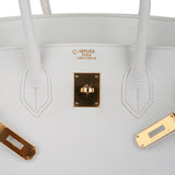 Hermes Birkin HSS 35 Bag White / Kiwi Gold Hardware Clemence Leather New