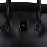 Hermes Birkin 35 Bag So Black Box Leather Limited Edition Very Rare