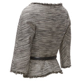 Christian Dior Applique Cotton Leather Belt Cropped Bar Jacket