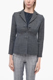 Dior Denim Effect Slim Fit Blazer with Covered Buttons