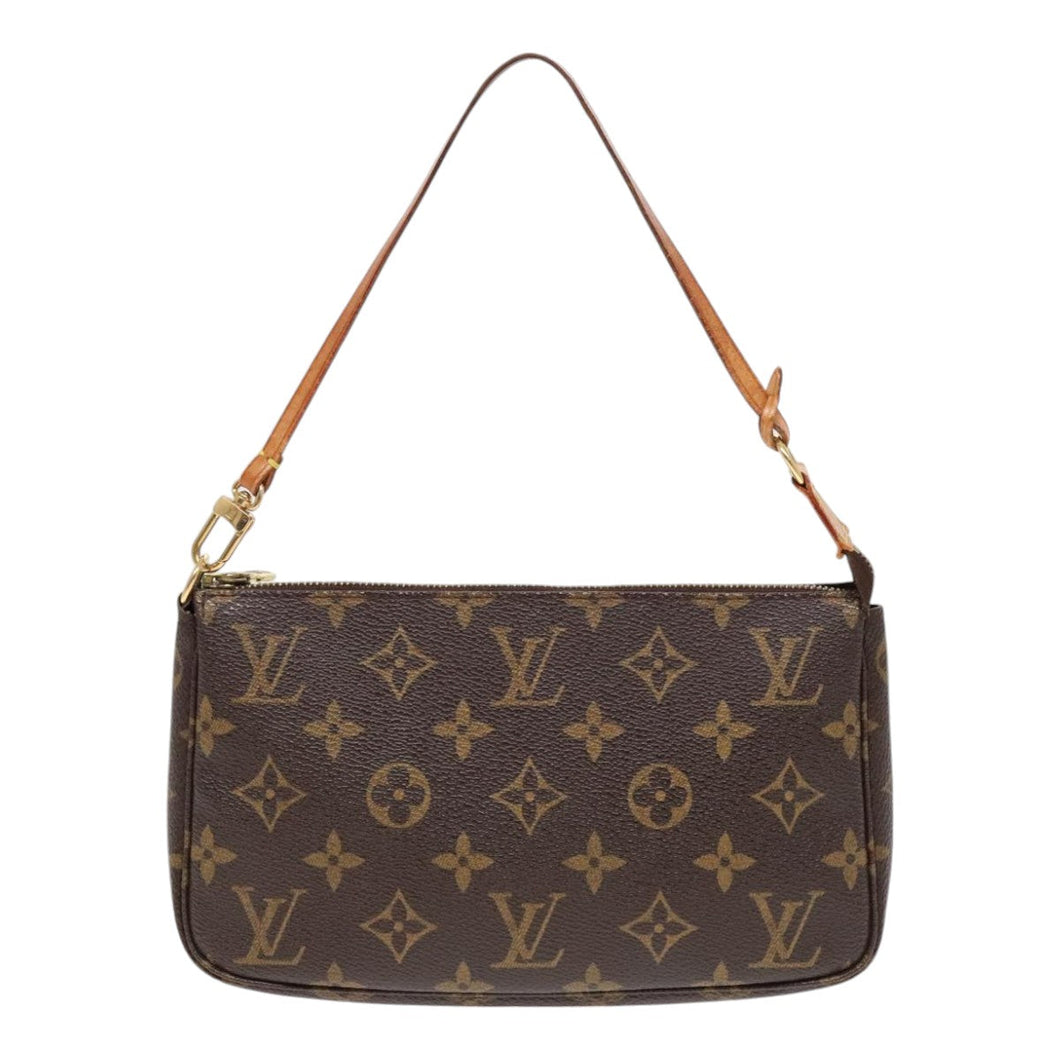 Louis Vuitton Pochette Accessoire  Canvas Clutch Bag