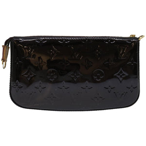 Louis Vuitton Pochette Accessoire  Patent Leather Clutch Bag