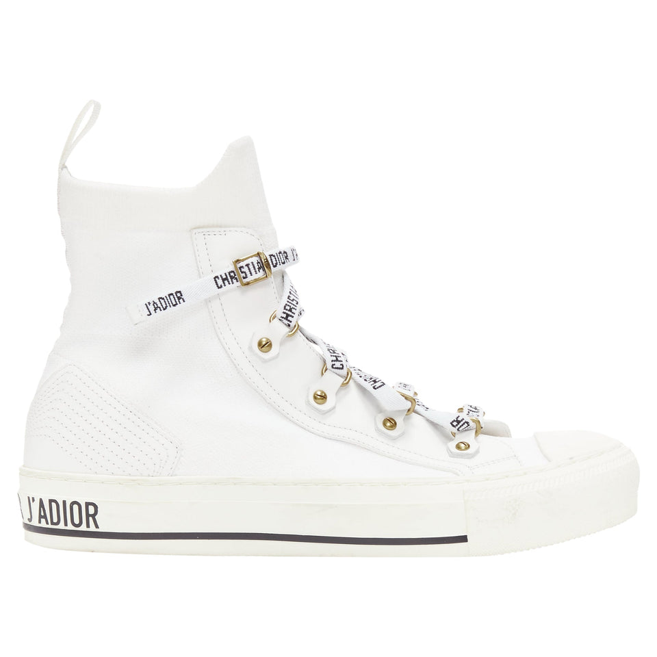 Christian Dior Walk'N'Dior sock knit logo lace high top sneakers